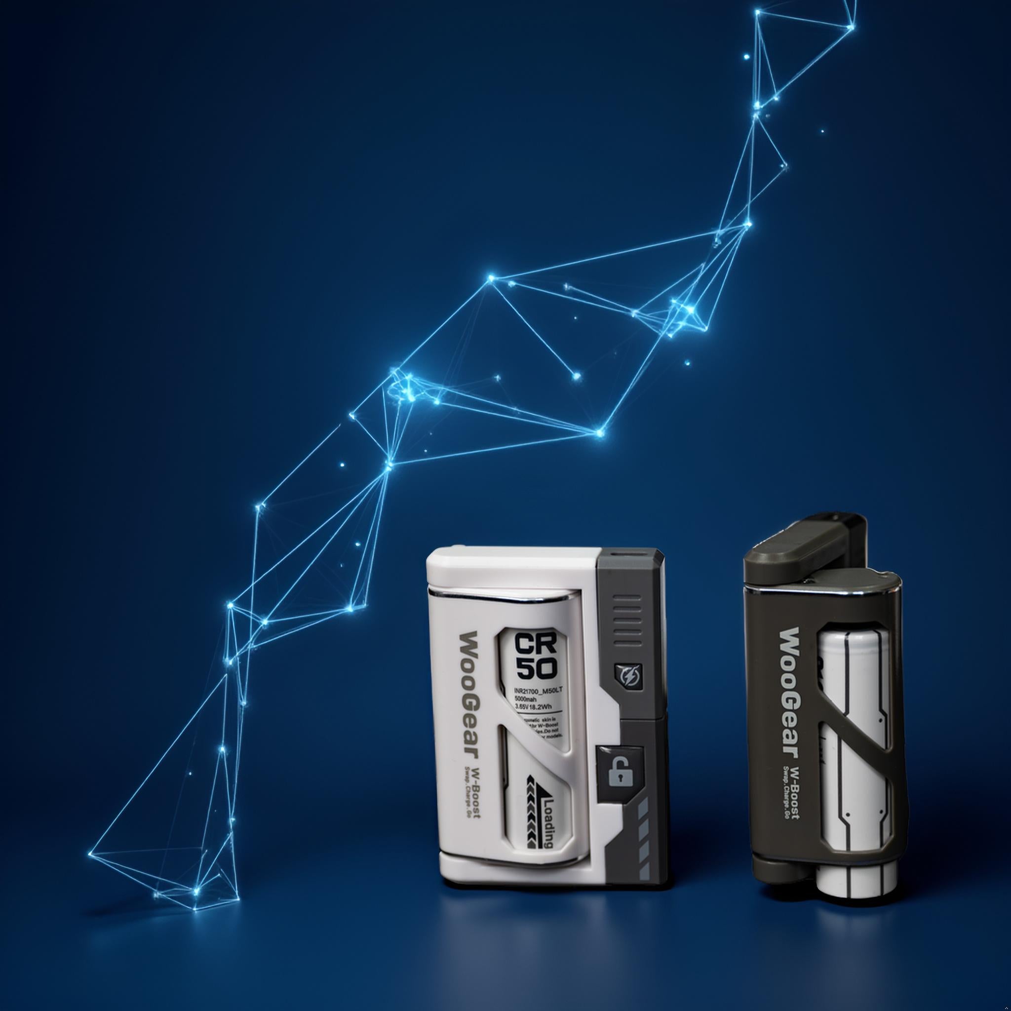 Battery Replaceable Powerbank with 21700 batteries 20000mah Max 50000mah capacity