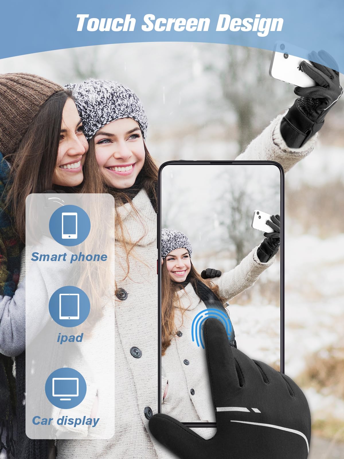 MiGiCosy Heated Gloves Liners for Men Women, Rechargeable Electric Gloves with Touchscreen, Thin Hand Warmer for Skiing Hunting Cycling Hiking Raynaud : Sports & Outdoors