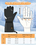 Heated Gloves for Men Women, Rechargeable Heated Gloves with waterpoof & Upgrade Non-Slip with Touchscreen, Heated Work Gloves for Motorcycling/Skiing/Hunting/Outdoor Work
