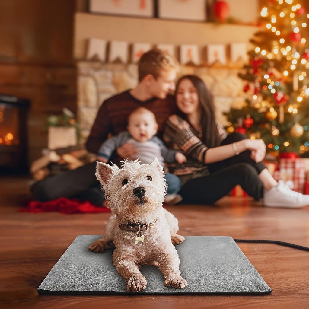 MiGiCosy large Pet Heating Pads for Dogs & Cats Outdoor, Dog Cat Heating Pad Bed Outdoor Waterprooof, Warming Heated Cat Dog Bed Blanket Outside, Heated Pet Mat, Gifts for Cats Dogs in Winter